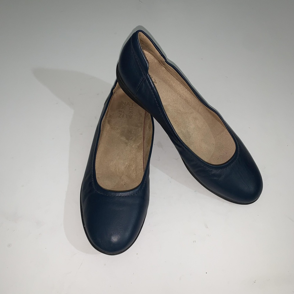 Naturalizer Ballet Flats Shoes Womens Size 9.5 Flexy Blue Leather Comfort Casual